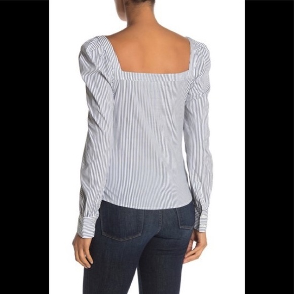 Veronica Beard Frankie Pinstripe Button Down Top - Picture 2 of 8